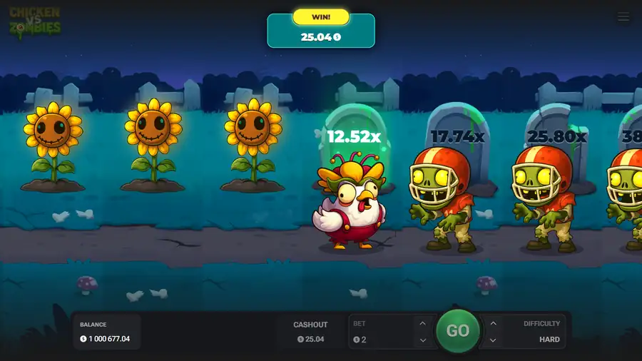 Chicken VS Zombies - Wygrane w Grze